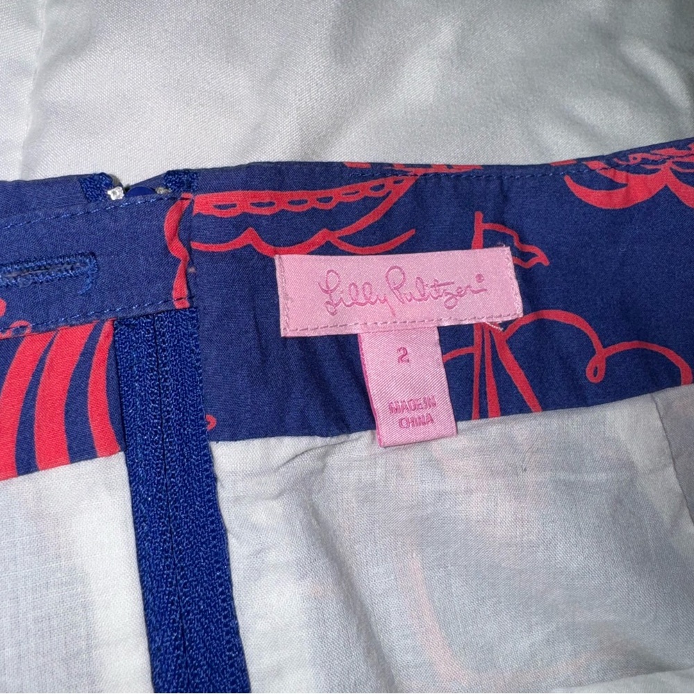 Lilly Pulitzer First Mate Sailboat Print Karlo Skirt - Size 2 - Picture 6 of 7